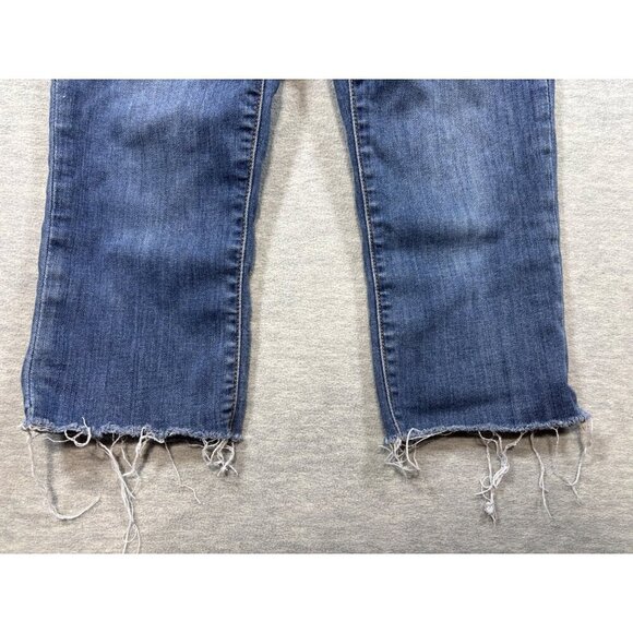 Judy Blue‎ Womens Skinny Fit Crop Jeans Size 11/30 Frayed Hem Stretch Denim - Picture 2 of 5
